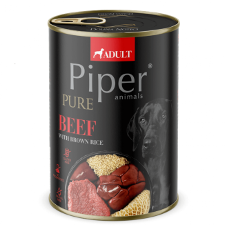 PIPER PURE Dog Adult храна за кучета с говеждо и кафяв ориз, 400 г PIPER PURE Dog Adult храна за кучета с говеждо и кафяв ориз, 400 г