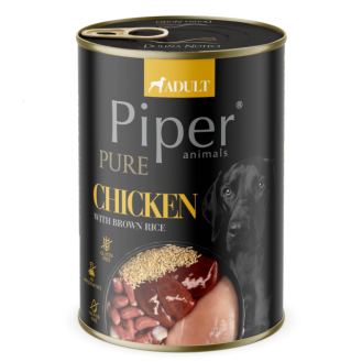 PIPER PURE Dog Adult храна за кучета с пилешко и кафяв ориз, 400 г PIPER PURE Dog Adult храна за кучета с пилешко и кафяв ориз, 400 г