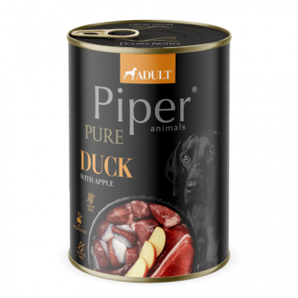 PIPER PURE Dog Adult храна за кучета с патица и ябълки, 400 г PIPER PURE Dog Adult храна за кучета с патица и ябълки, 400 г