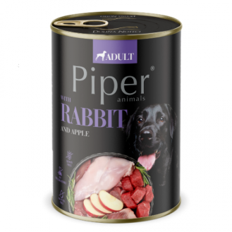 Piper Adult Dog – консервирана храна за кучета със заешко месо и ябълки, 400 г Piper Adult Dog – консервирана храна за кучета със заешко месо и ябълки, 400 г