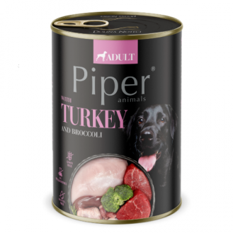 Piper Adult Dog – консервирана храна за кучета с пуйка и броколи, 400 г Piper Adult Dog – консервирана храна за кучета с пуйка и броколи, 400 г