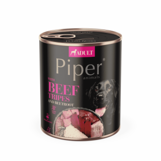 Piper Adult Dog храна за кучета с говеждо шкембе и червено цвекло, 800 г Piper Adult Dog храна за кучета с говеждо шкембе и червено цвекло, 800 г