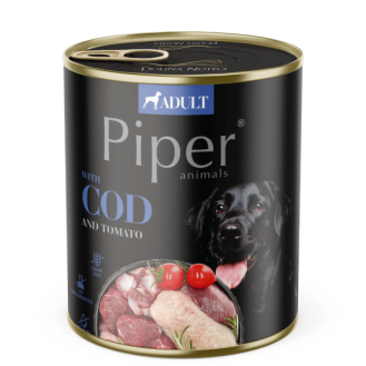 Piper Adult Dog храна за кучета с треска и домати, 800 г Piper Adult Dog храна за кучета с треска и домати, 800 г