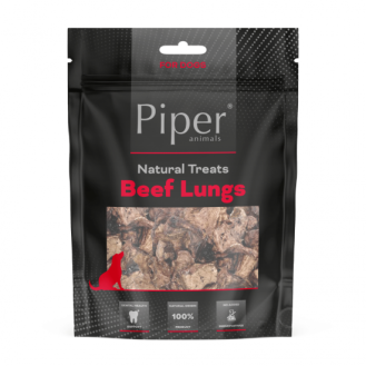 Piper Treats Beef Lungs натурални лакомства за кучета от сушен говежди дроб, с високо съдържание на протеин, 100 г Piper Treats Beef Lungs натурални лакомства за кучета от сушен говежди дроб, с високо съдържание на протеин, 100 г