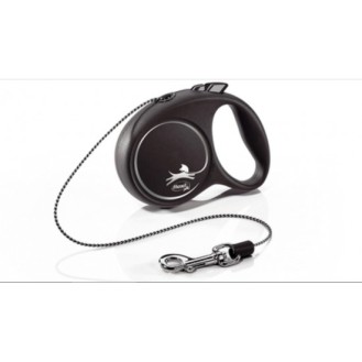 flexi Black Design XS - 3м въже, до 8кг, черно